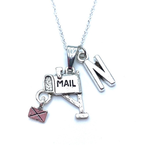 Mailbox Necklace Mail Carrier Postal Worker May Be Personalized - Picture 5 of 8